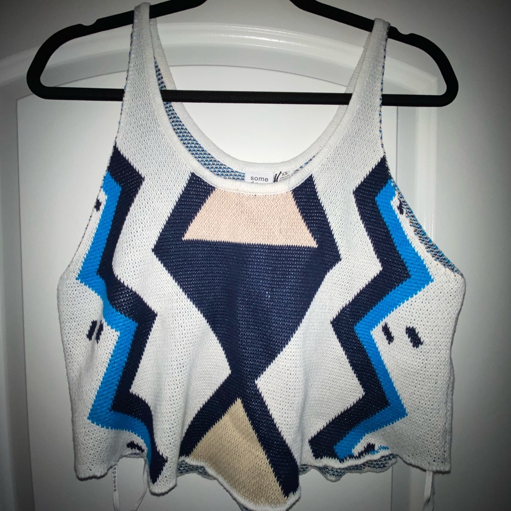 Crop sweater new Aztec print